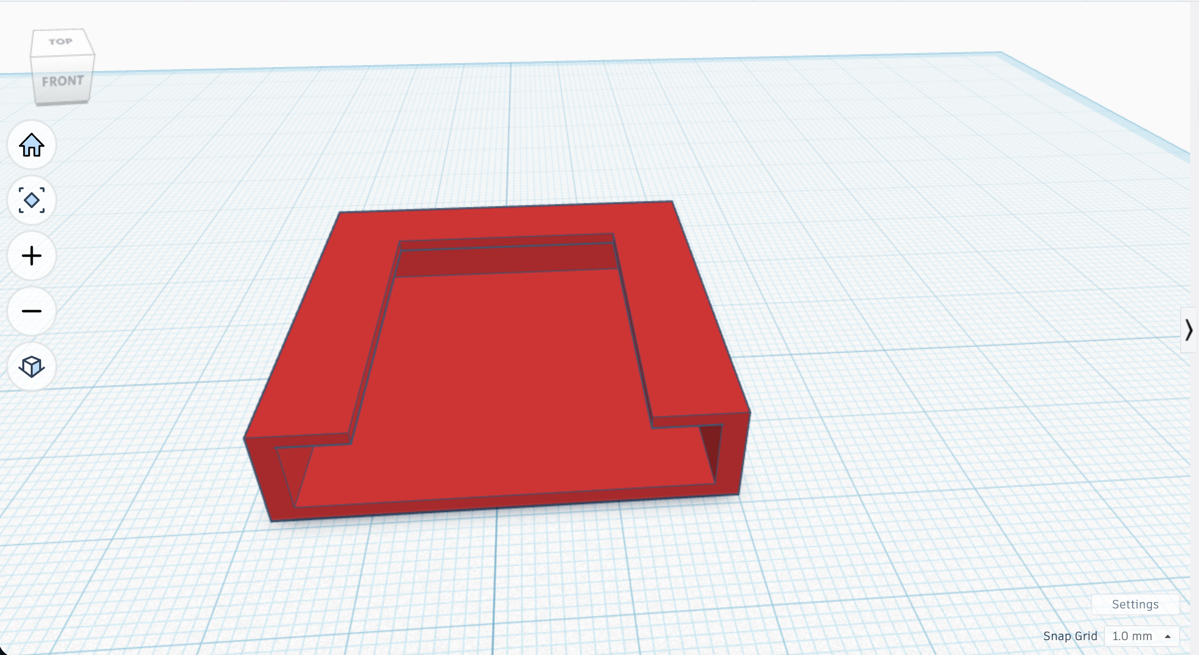 The camera bracket I designed in Tinkercad