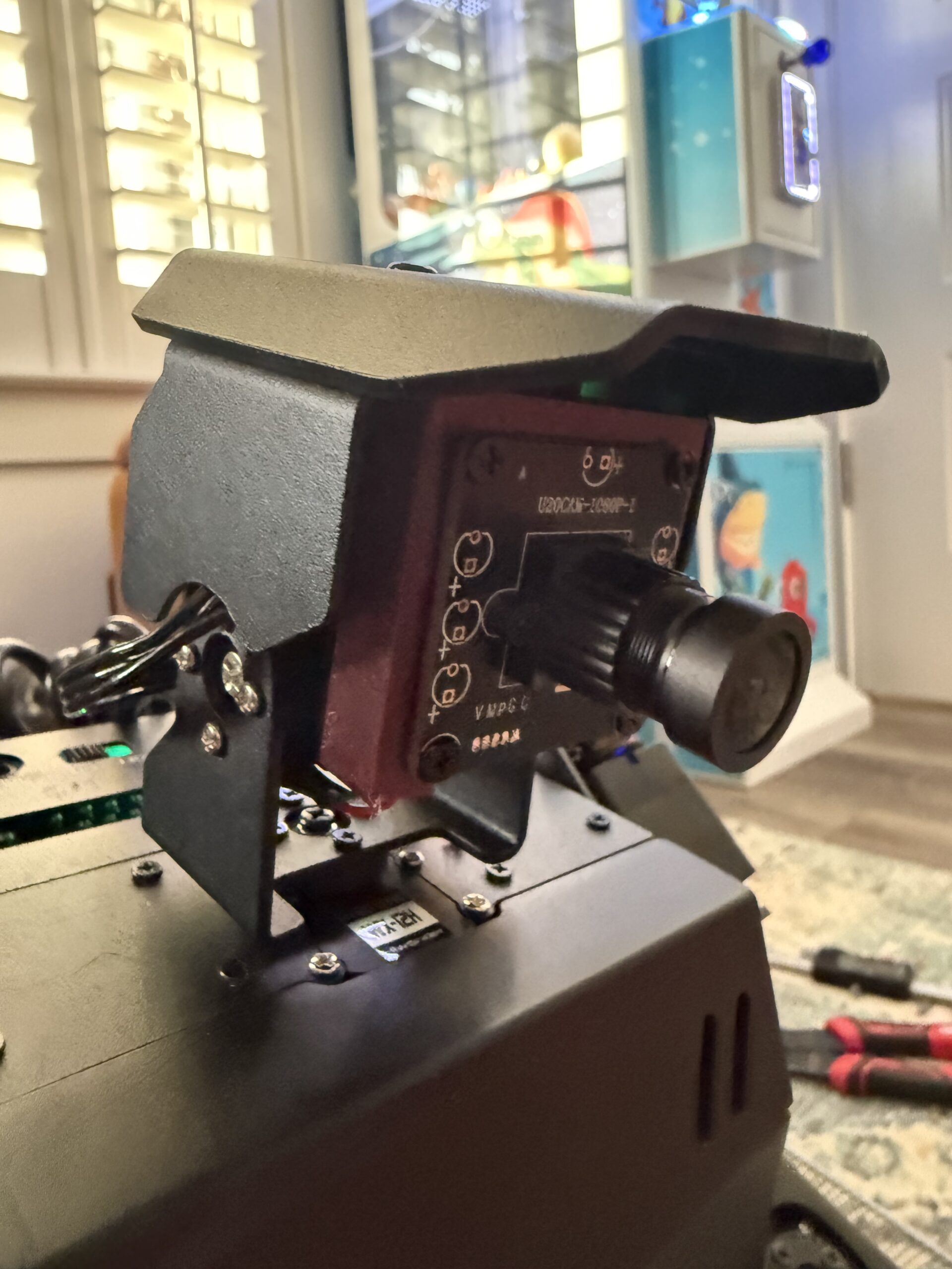 Innomaker U20CAM wide-angle camera on a bracket I designed